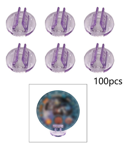 100x Soportes Para Tarjetas De Juego, Bases En Violeta