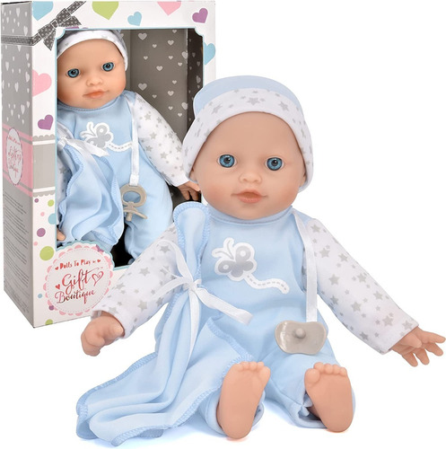 Muñeca De Bebé De Cuerpo Suave De 12 Pulgadas Azul