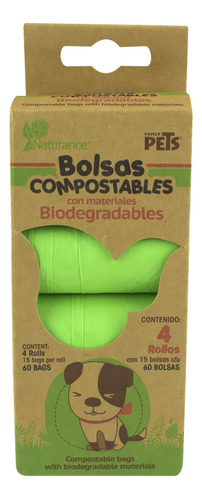 Naturance Bolsa Sanitaria Perro Paseo Compostable Ecologica