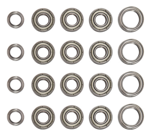 Kit De Rodamientos De 20 Piezas Para Tt01 Tt-01 Tt01d Tt01e