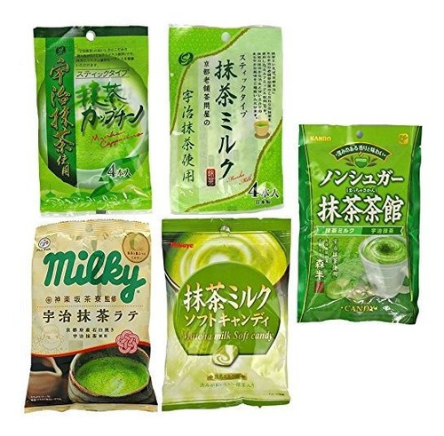 Japonesa  Sabor Conjunto Matcha  5 Paquetes De Dulces