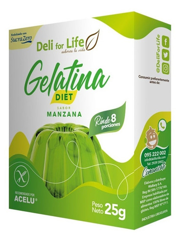 Gelatina Manzana Diet 8 Porc.
