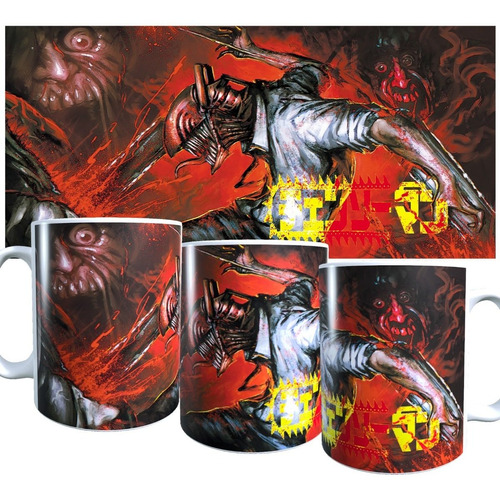 Taza Chainsaw Man Varios Diseños Con Caja