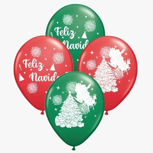 Globos Decoración Y Fiesta  Feliz Navidad  Y Feliz Año Nuevo