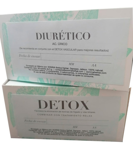 Paquete De 2 Cajitas: ¡¡ Detox Y Diurético!!