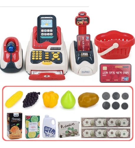 Caja Registradora Toy Kids Checkout Counter Playcashier Regi