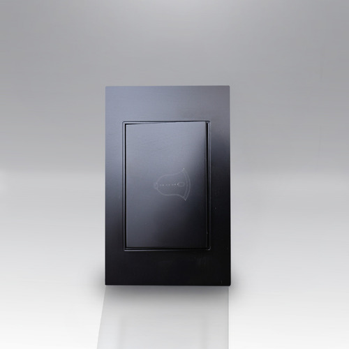 Placa Contacto Timbre Negro Mate 77x124mm Premium Artlite Apl-313 Paquete 30 Piezas