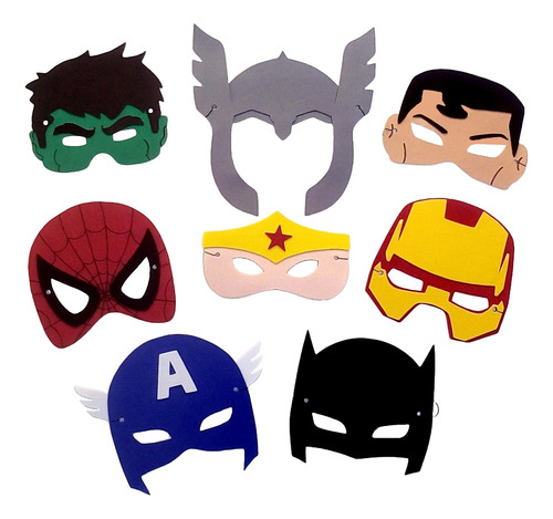 Lembrancinha Máscaras Super Heróis (kit Com 36)