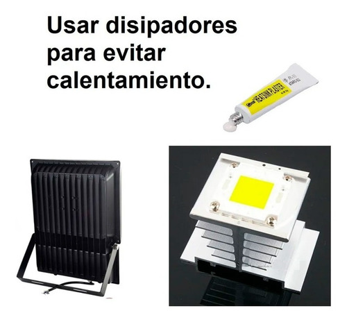 Pack 3 Chip Led 50w Cob Para Repuestos De Foco