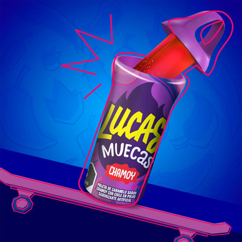 Lucas Muecas Paleta Con Chile En Polvo Sabor Chamoy 10 Pieza