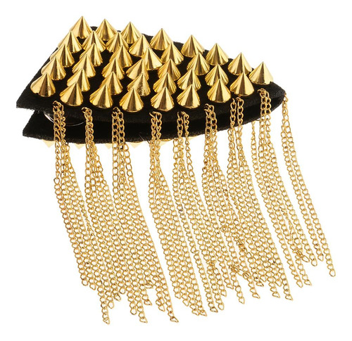 1 Par Charretera Epaulette Con Remaches Y Borlas De Cadena