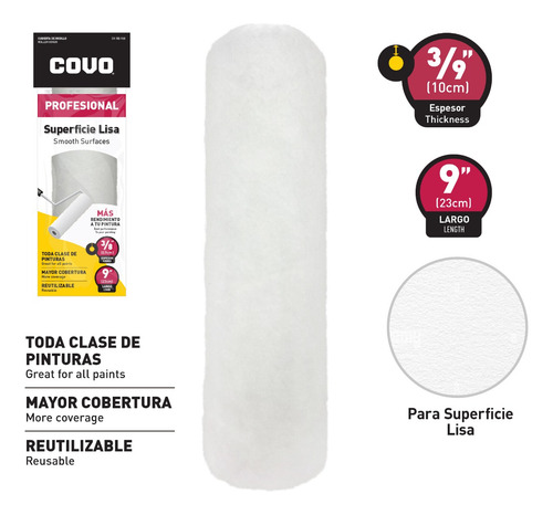 Camisa O Funda Lisa Para Rodillo 9 / Mayor Y Detal /