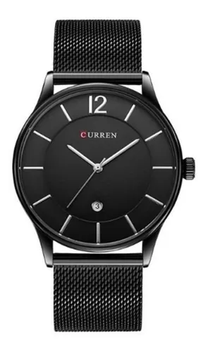 Reloj de pulsera Curren 8231 de cuerpo color negro para hombre
