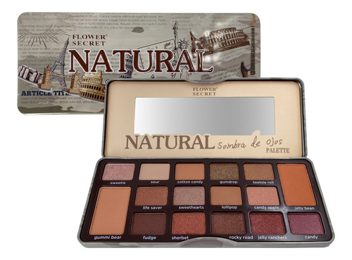 Paleta De Sombras Para Ojos Natural 16 Colores