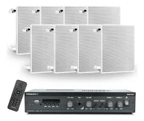 Comprar Kit Som Ambiente Frahm 8 Arandelas Receiver Casa Comercio Nf