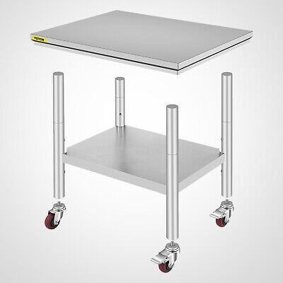 Vevor Rolling Stainless Steel Work Table 30 X24 W/ Cast Gff
