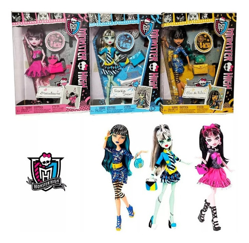 Monster High Picture Day 3 Muñecas Originales 2012 (Usado)
