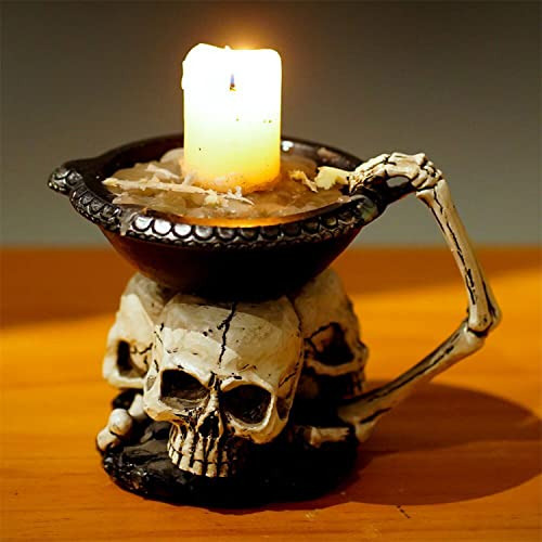 Portavelas De Calavera Con Diseño De Esqueleto, Candelabros