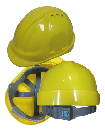 Casco Protección Abs Ajustable Amarillo