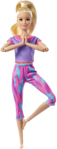 Barbie Made To Move Rubia Yoga Articulada Mattel Ftg81