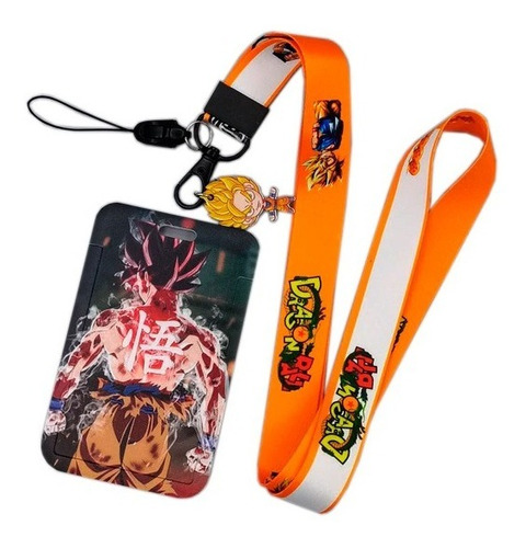 Porta Carnet Y Lanyard Dragon Ball Z Anime Goku Gafete