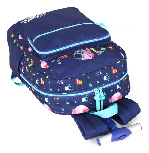 Mochila De Rodinhas Divertidamente 2 Juvenil Escolar Luxcel Cor Roxo