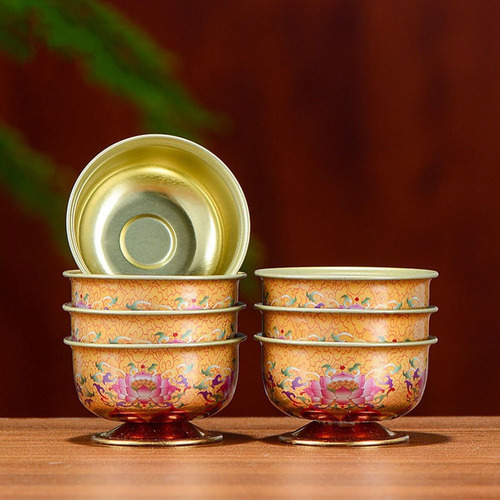 Cuenco De Agua Con Forma De Copa Sagrada Tibetana De 7 Pieza