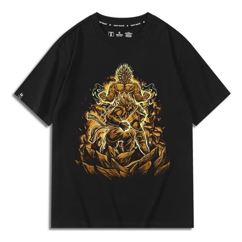 Playera Estampada De Dragon Ball De Algodón C/manga Corta