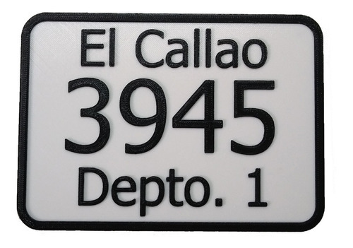 Cartel Domicilio ,  Dirección Casa, Calle, Número, 18x13cm