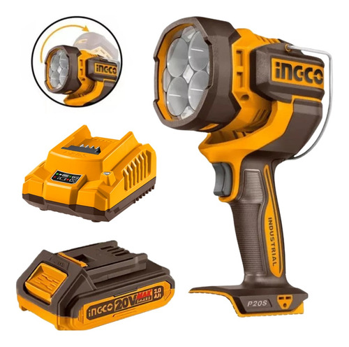 Lanterna Bateria 20v 2000 Lumens Cwli20881-9 Ingco