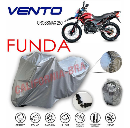 Funda Cubierta Lona Moto Cubre Vento Crossmax 250
