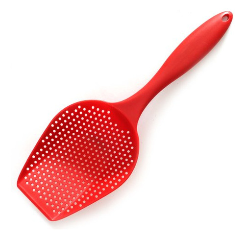 Colador Norpro Scoop, Grande, Rojo