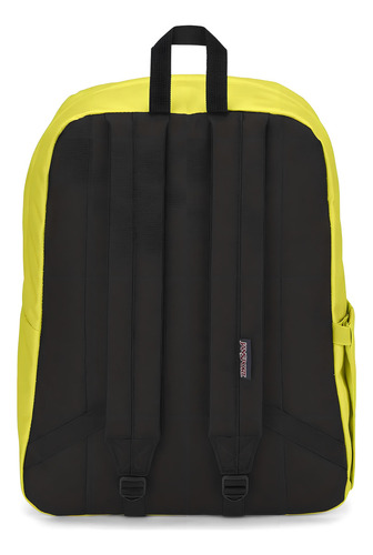 Mochila Jansport Superbreak Plus 26l Porta Notebook Urbana Color Cyber Lime Diseño De La Tela Liso