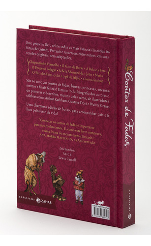 Contos De Fadas: Edição Bolso De Luxo (clássicos Zahar) - Branca De Neve, Cinderela, João E Maria, R - Perrault, Andersen, Grimm