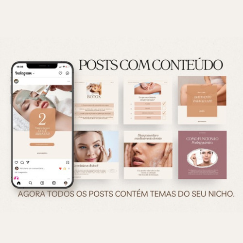 Pack Template Canva Insta Feed Sofisticado Estética Avançada