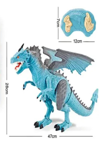 Dinosaurio Control Remoto Gran Dragon Luz Vapor Sonido