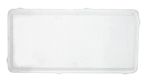 Tablilla De Concreto Rectangular De 2cm Blanco 10 X 20