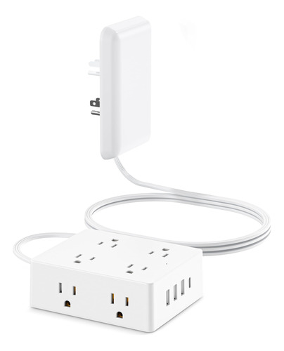 Cabo De Extensão Plano Power Strip Olcorife 8 Tomadas 4 Usb