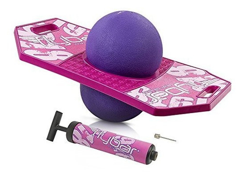 Flybar Pogo Ball Trick Board Con Grip Tape Y Ball Pump Para 