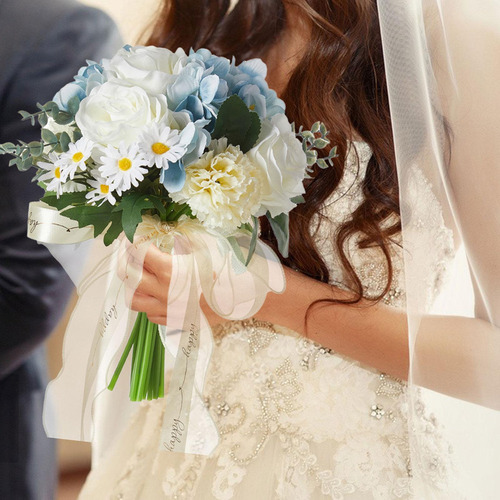 Ramo De Novia De Boda, Flores Artificiales, Flores De Dama