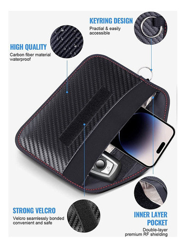 Funda Para Tarjetas Faraday, Llaves De Coche, Bloqueador De