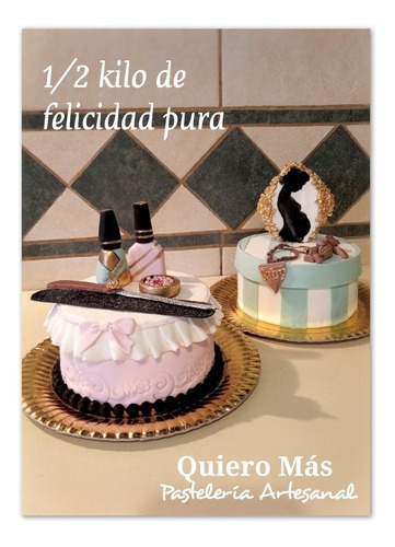 Imagen 9 de 12 de Torta 1/2 Kilo Decorada Personalizada (de 4 A 6 Porciones)