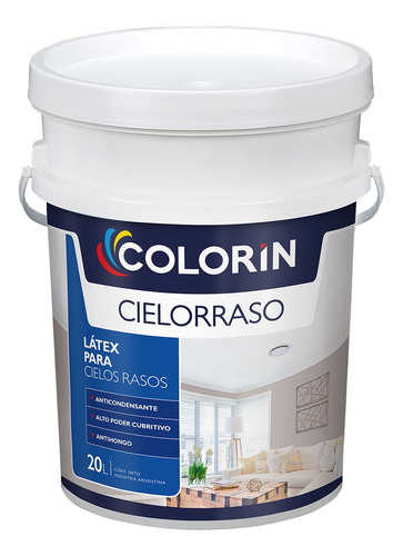 Latex Para Cielorraso Antihongo X 20lts Blanco Mate - Prestigio