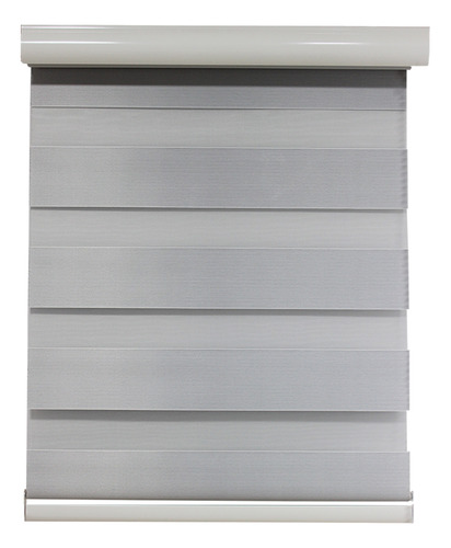 Cortina Roller Blackout Día Y Noche 60 X 240 Cm Gris Liso Guiza