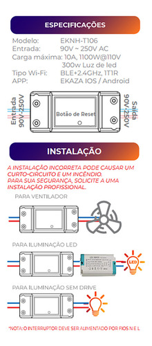 Interruptor Wi-fi Inteligente Automação Tuya Smartlife Alexa