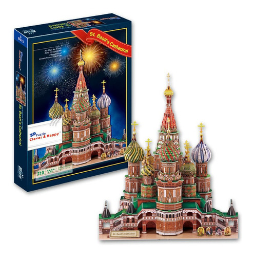 Puzzle Maqueta 3d - Catedral Rusa - 210 Pzs - Tiraboschi