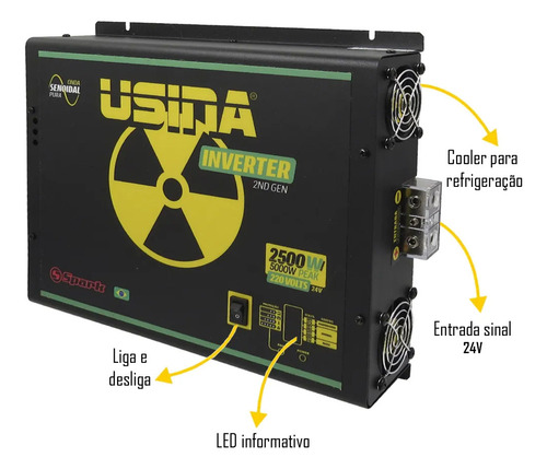 Inversor Tensão Senoidal Usina Inverter 2500w 24 Volts 220v