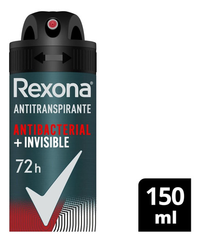 Rexona Antibacterial + Invisible Spray Hombre 150ml