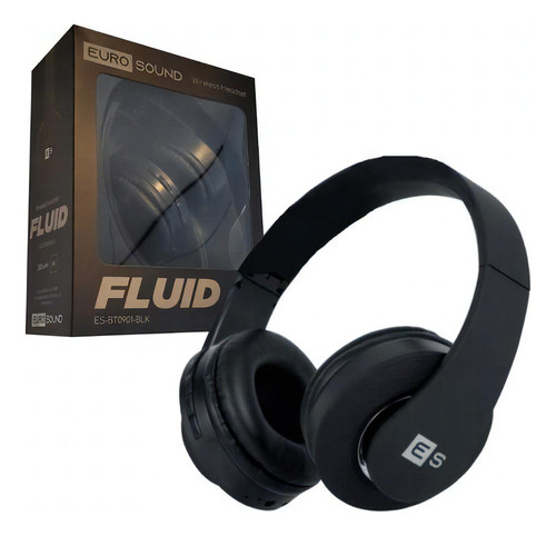 Auriculares Inalámbricos Euro Sound Fluid Bluetooth - Cover Color Negro