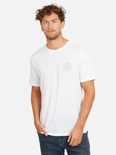 Polera Premium Surf Ss Tee Hombre Blanco Maui And Sons